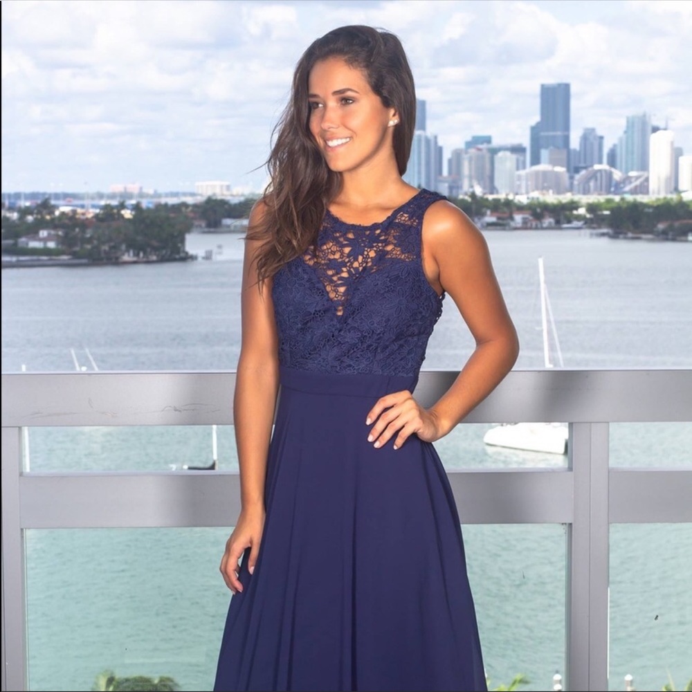 Navy Blue Bridesmaid Dress